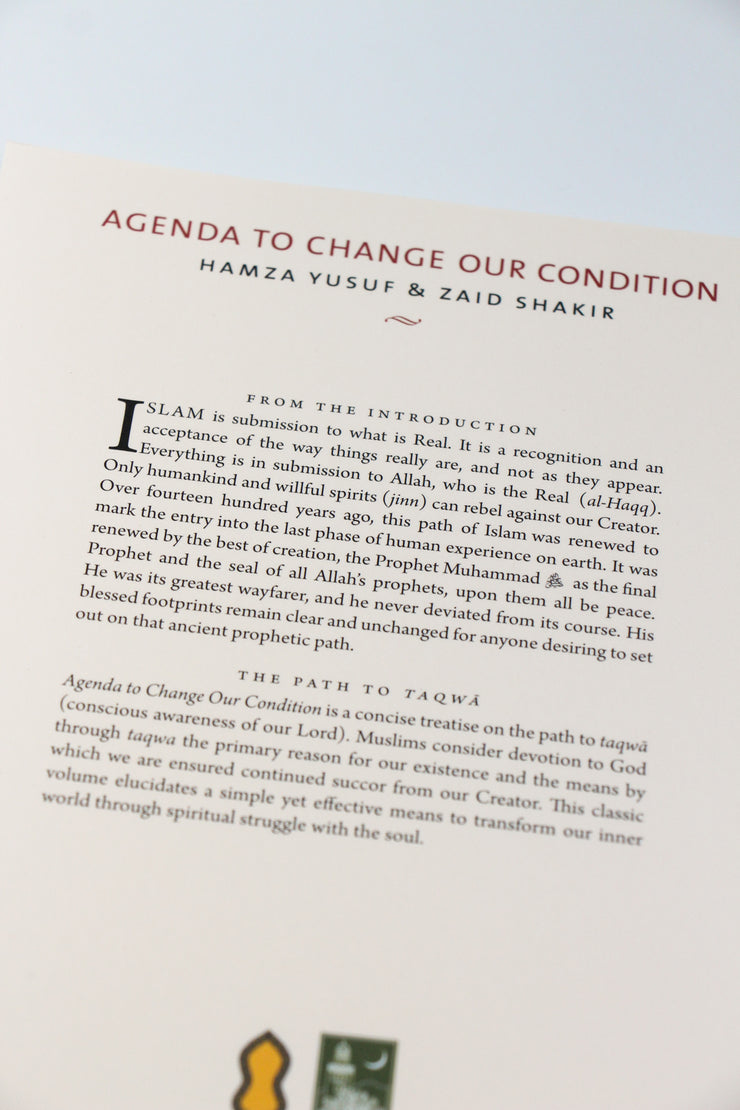 Agenda to Change Our Condition by Hamza Yusuf & Zaid Shakir