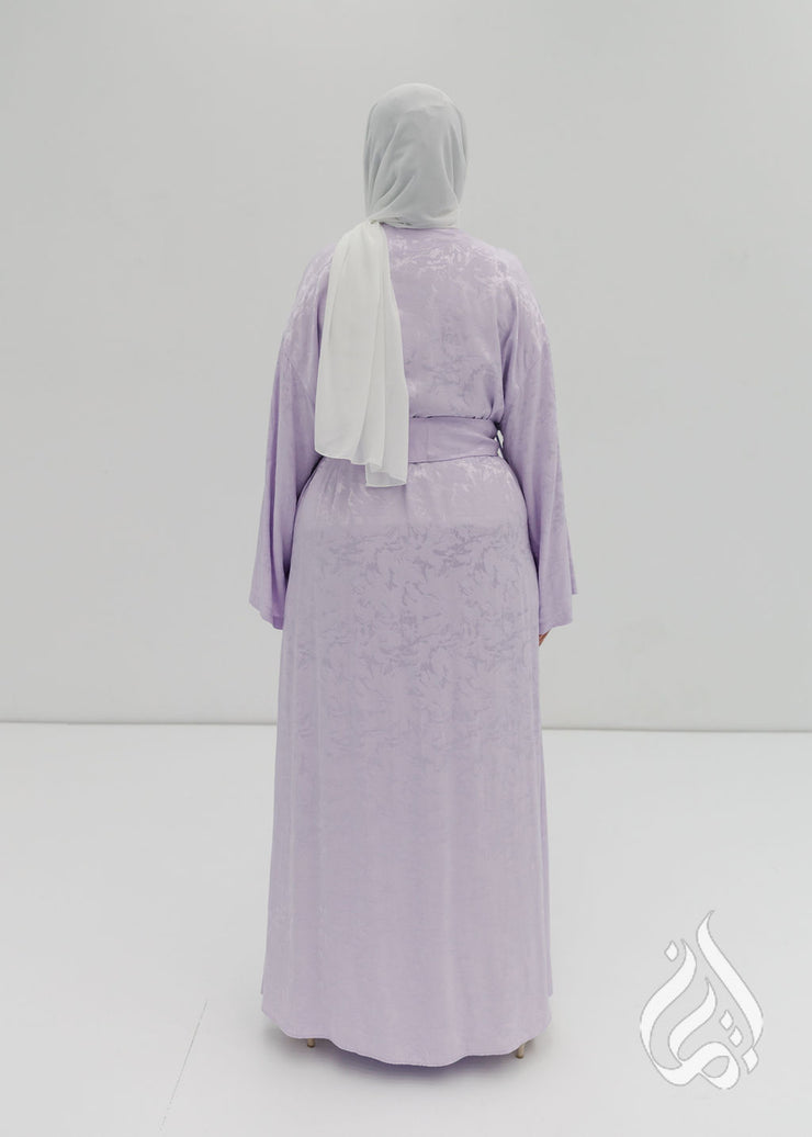 Open Abaya - Light Lavender