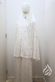 Cotton Prayer Outfit - Ribbon Embroidery (Multicolour)
