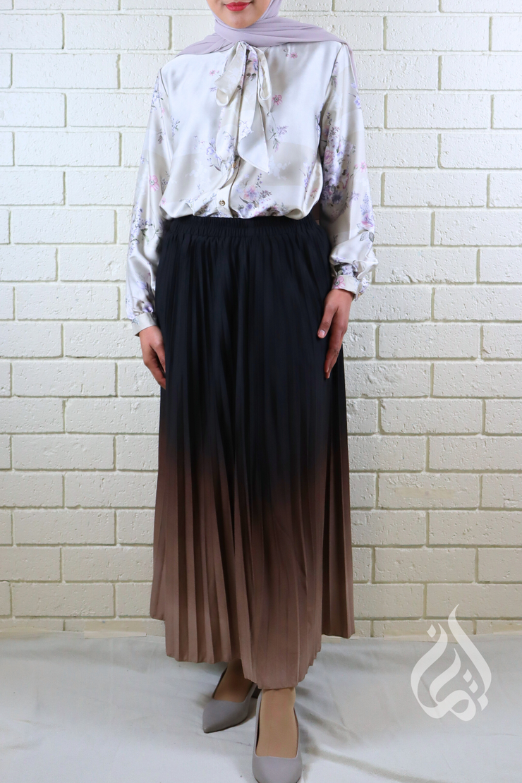 Ombre Pleated Skirt