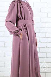 Classic Buttoned Dress - Mauve
