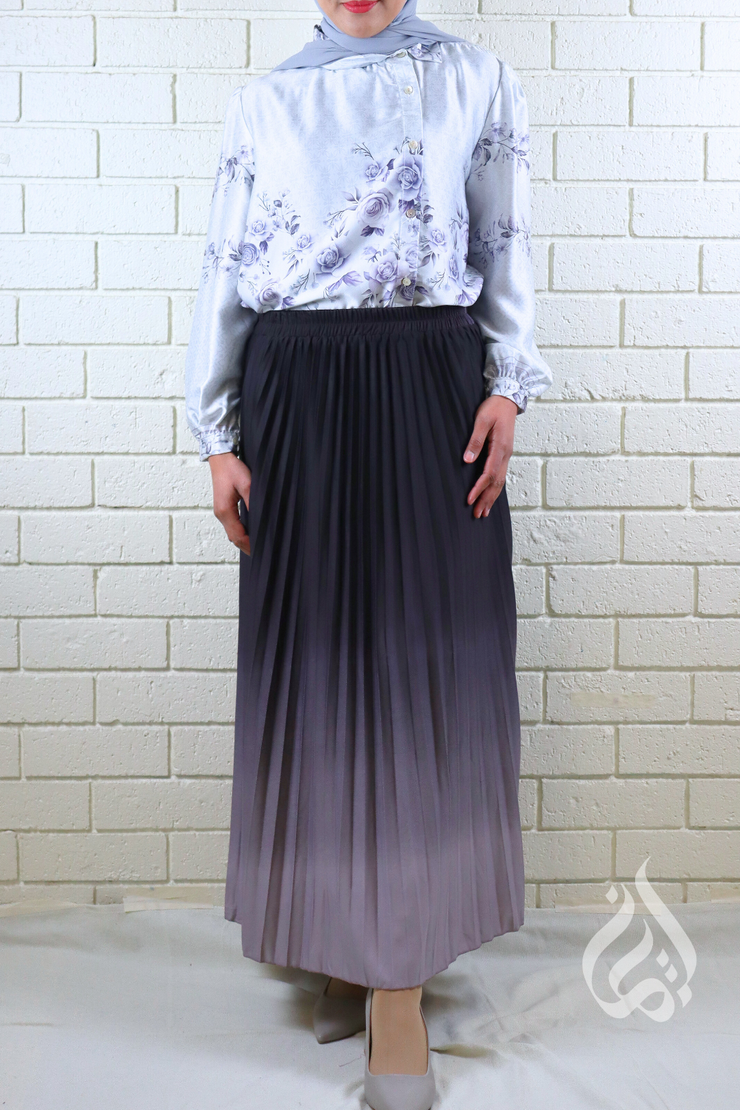 Ombre Pleated Skirt