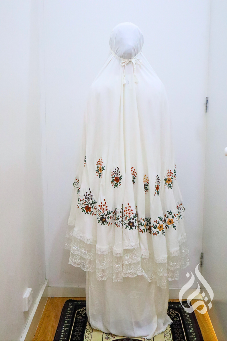 Cotton Prayer Outfit - Floral Lace