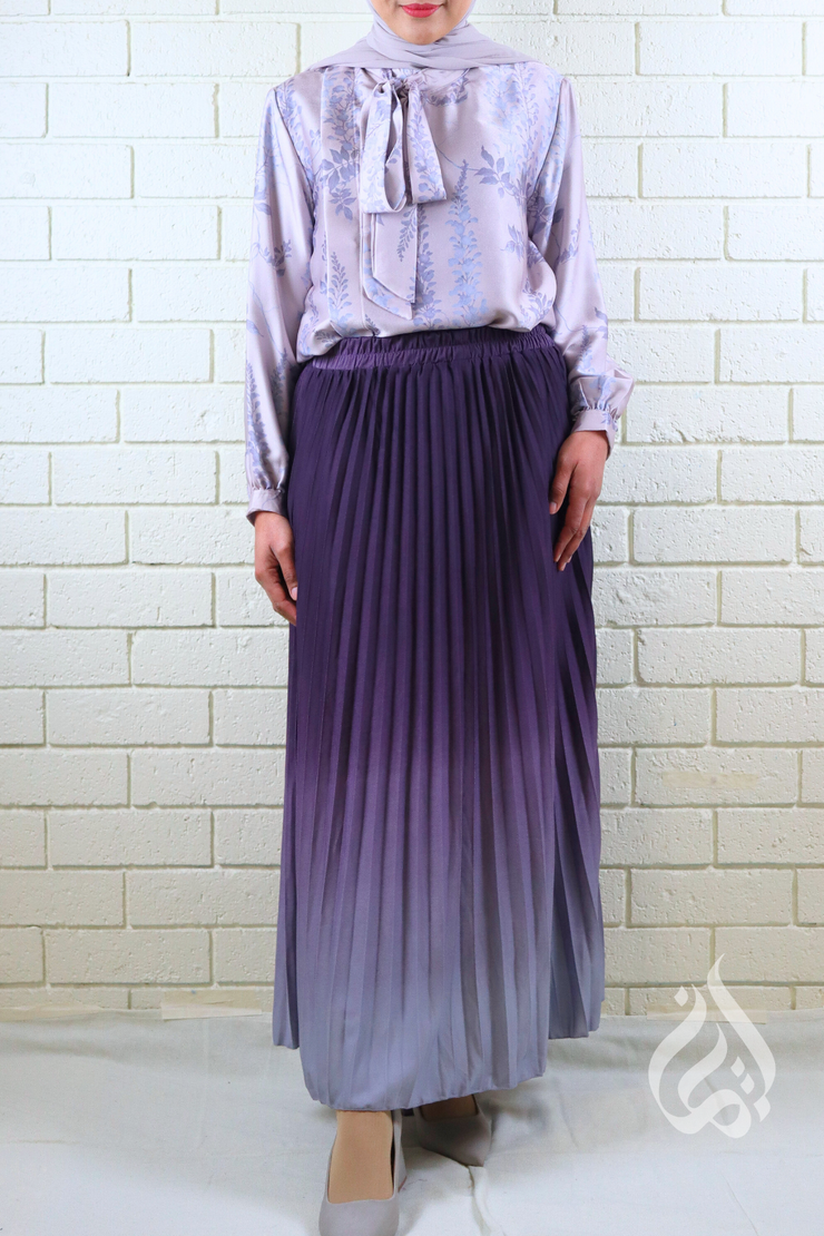 Ombre Pleated Skirt