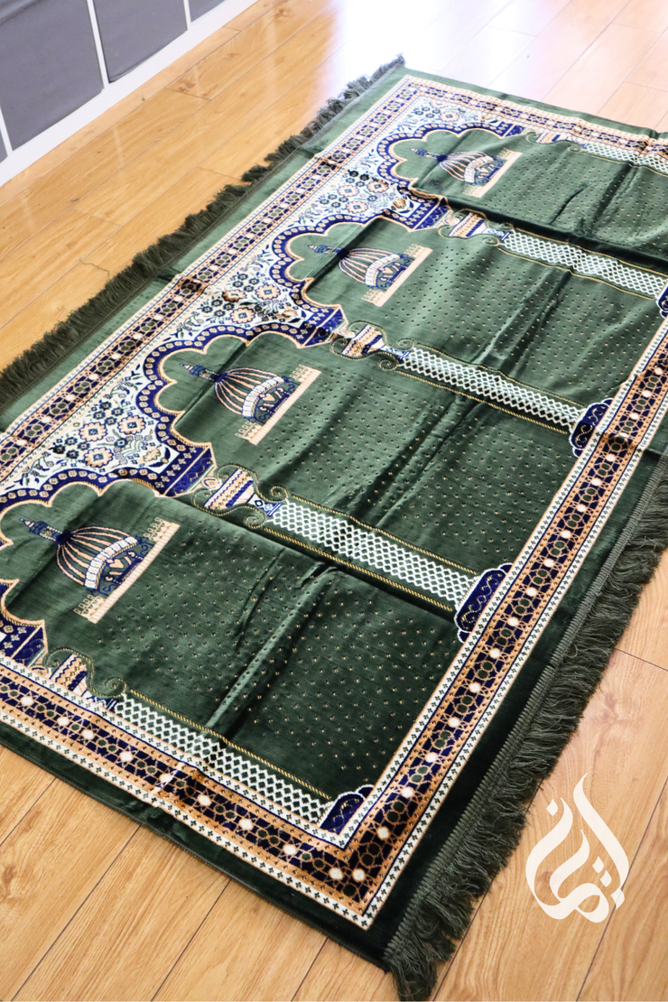 Prayer Mat - Multi fits 3-5 people (Green)