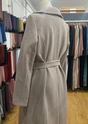 Longline Coat - Shawl Collar - Sand