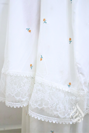 Cotton Prayer Outfit - Yellow Tulip Embroidery