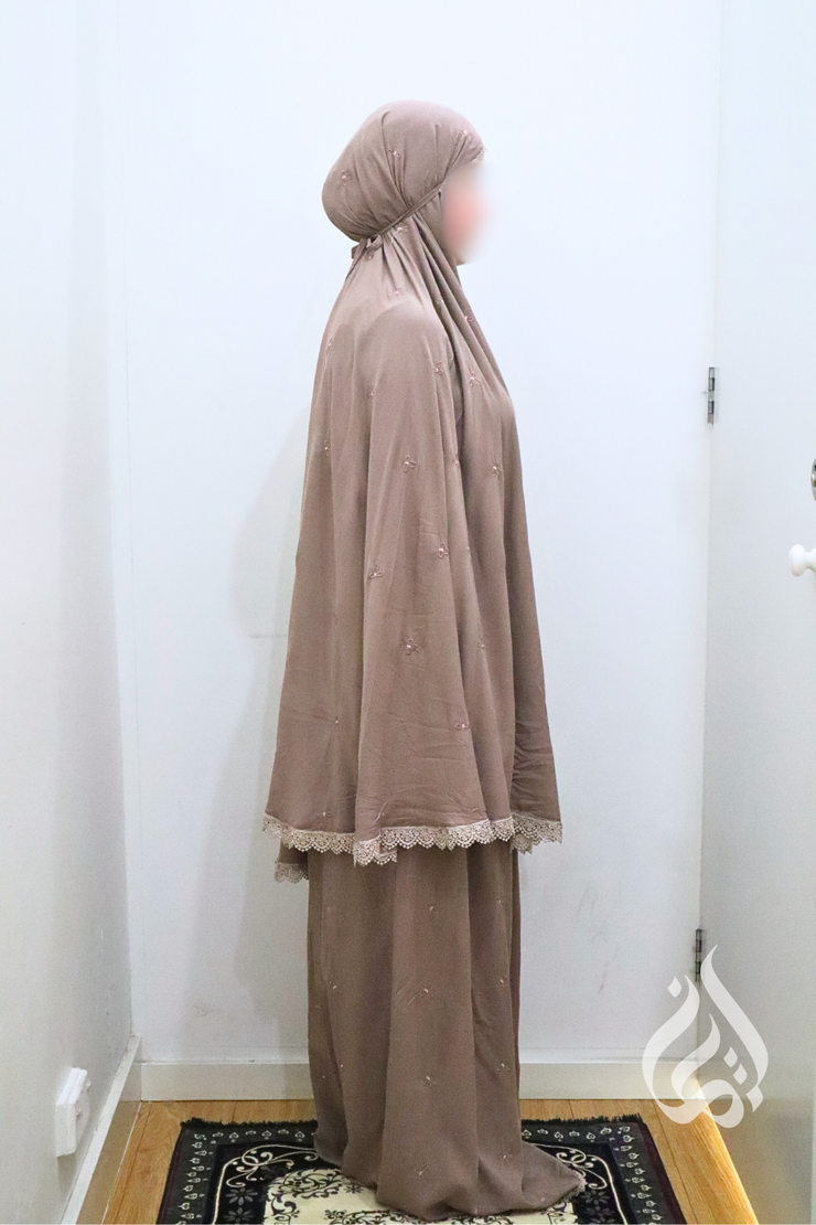 Cotton Prayer Outfit - Ribbon Embroidery (Multicolour)