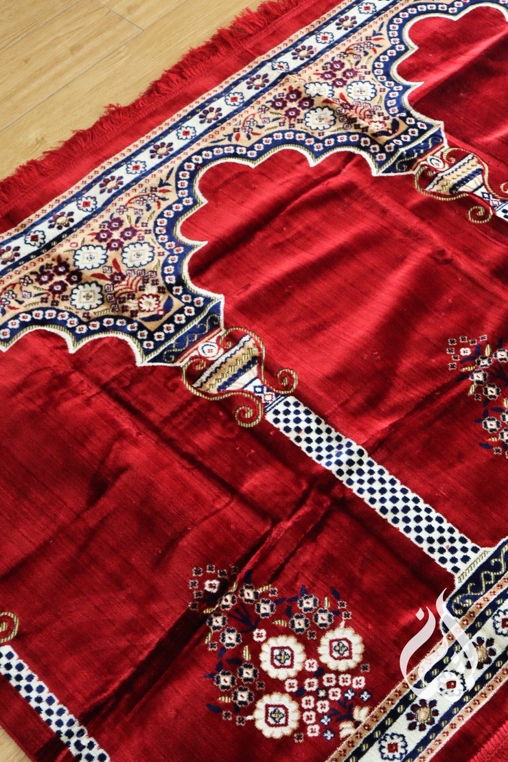 Prayer Mat - Multi fits 3-5 people (Red)