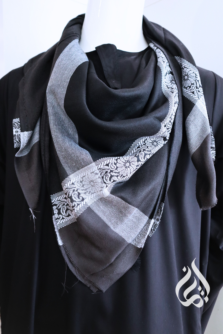 Kufiye Scarf (No Tassle) - Black Base