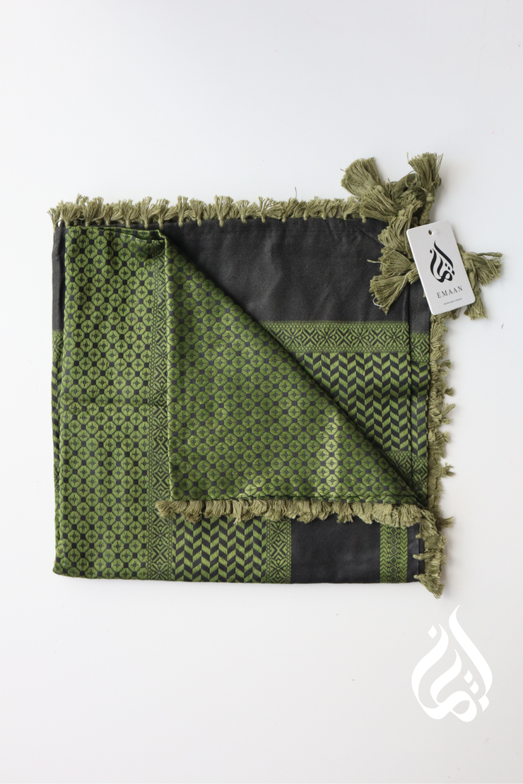 Kufiyeh Scarf (Multicoloured) - Black Base