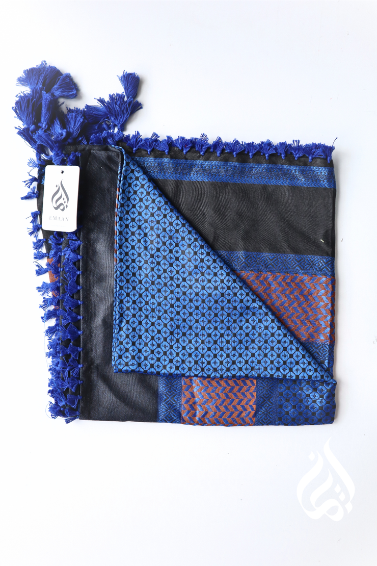 Kufiyeh Scarf (Multicoloured) - Black Base
