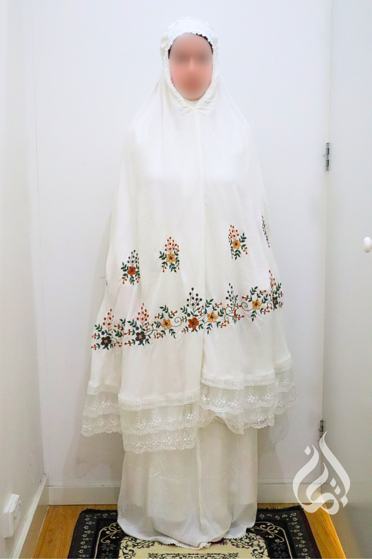Cotton Prayer Outfit - Floral Lace