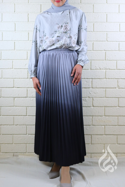 Ombre Pleated Skirt