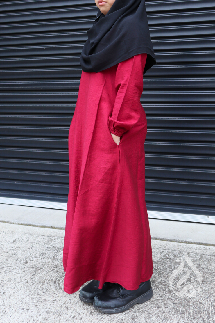 Girls Maxi Dress  - Maroon