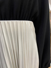 Metallic Pleated Skirt - Cream