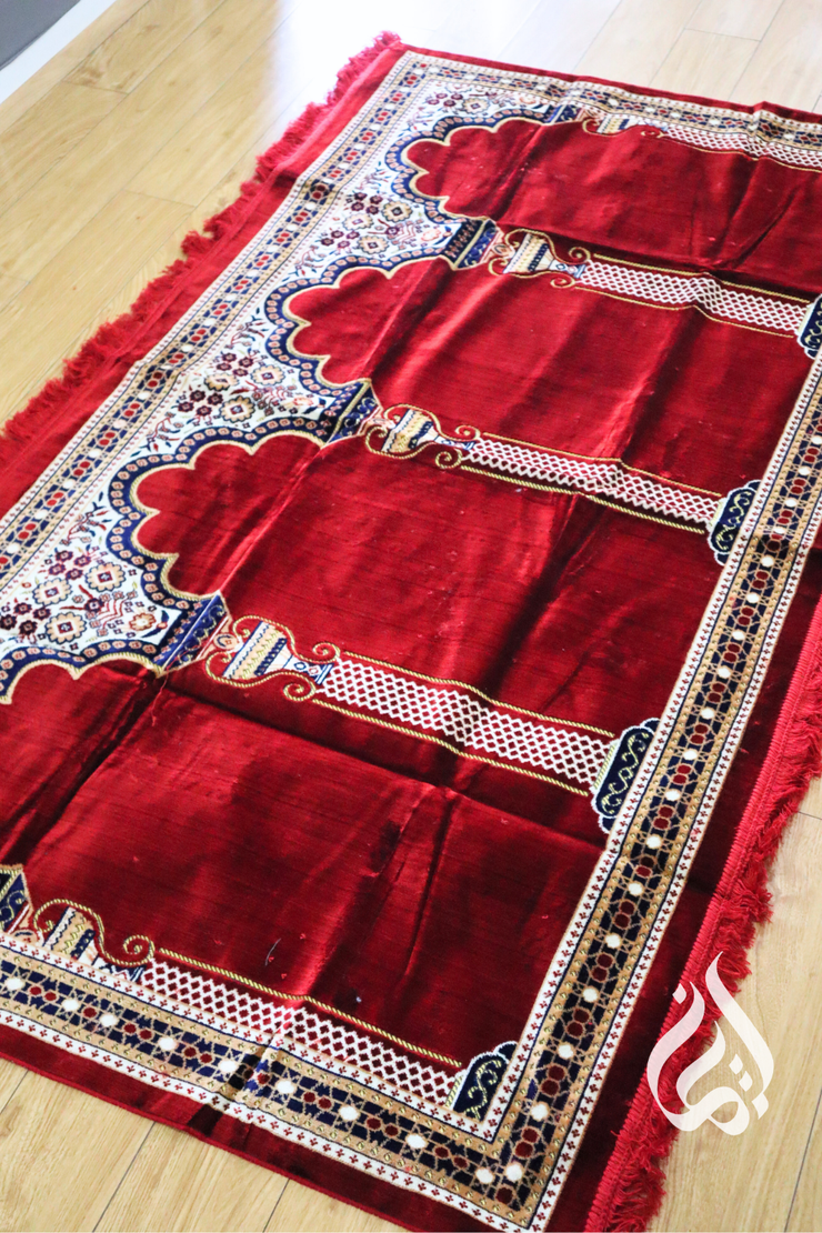 Prayer Mat - Multi fits 3-5 people (Red)