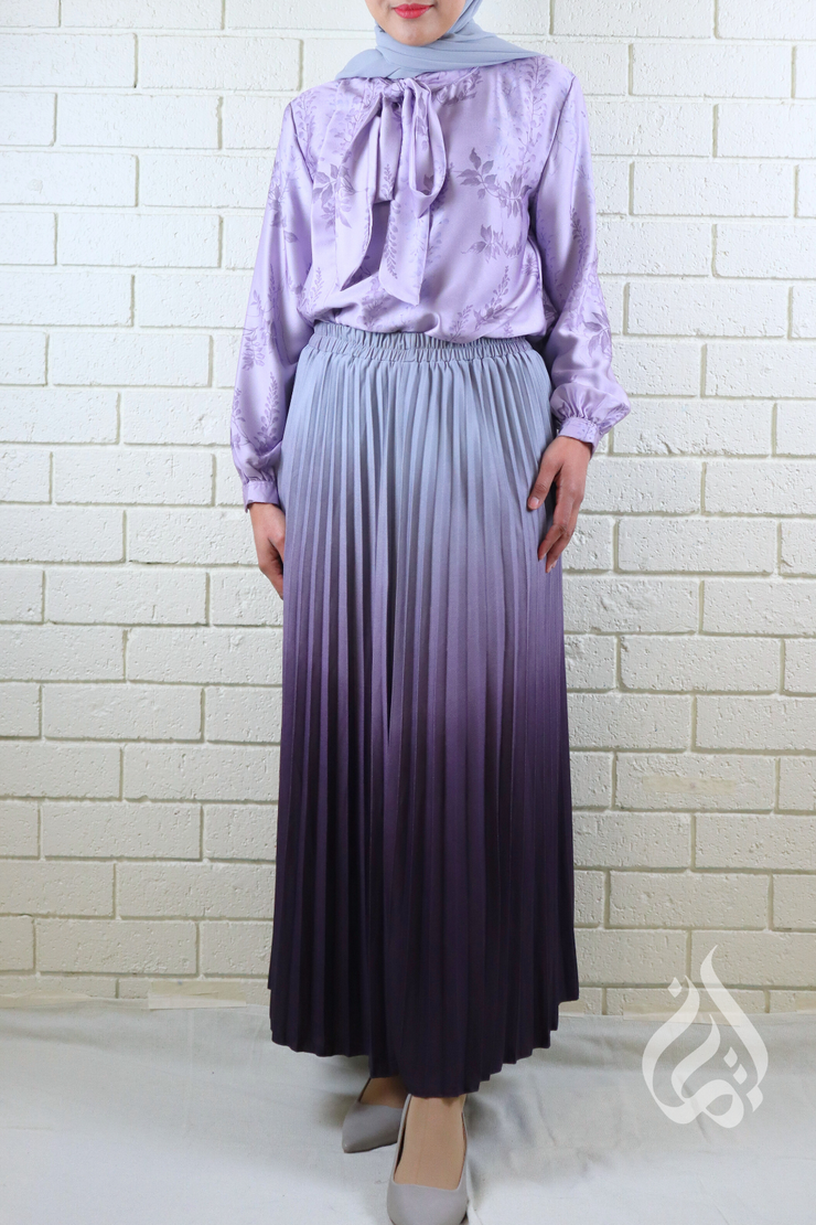 Ombre Pleated Skirt