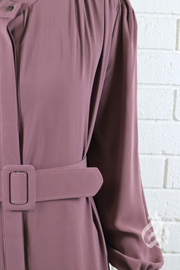 Classic Buttoned Dress - Mauve