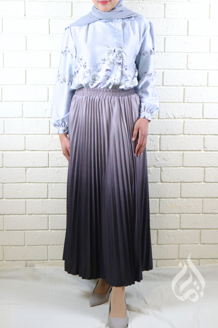Ombre Pleated Skirt