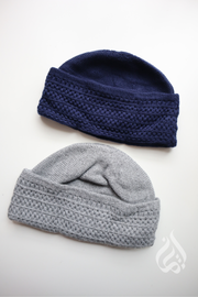 Knitted Cap with Fold