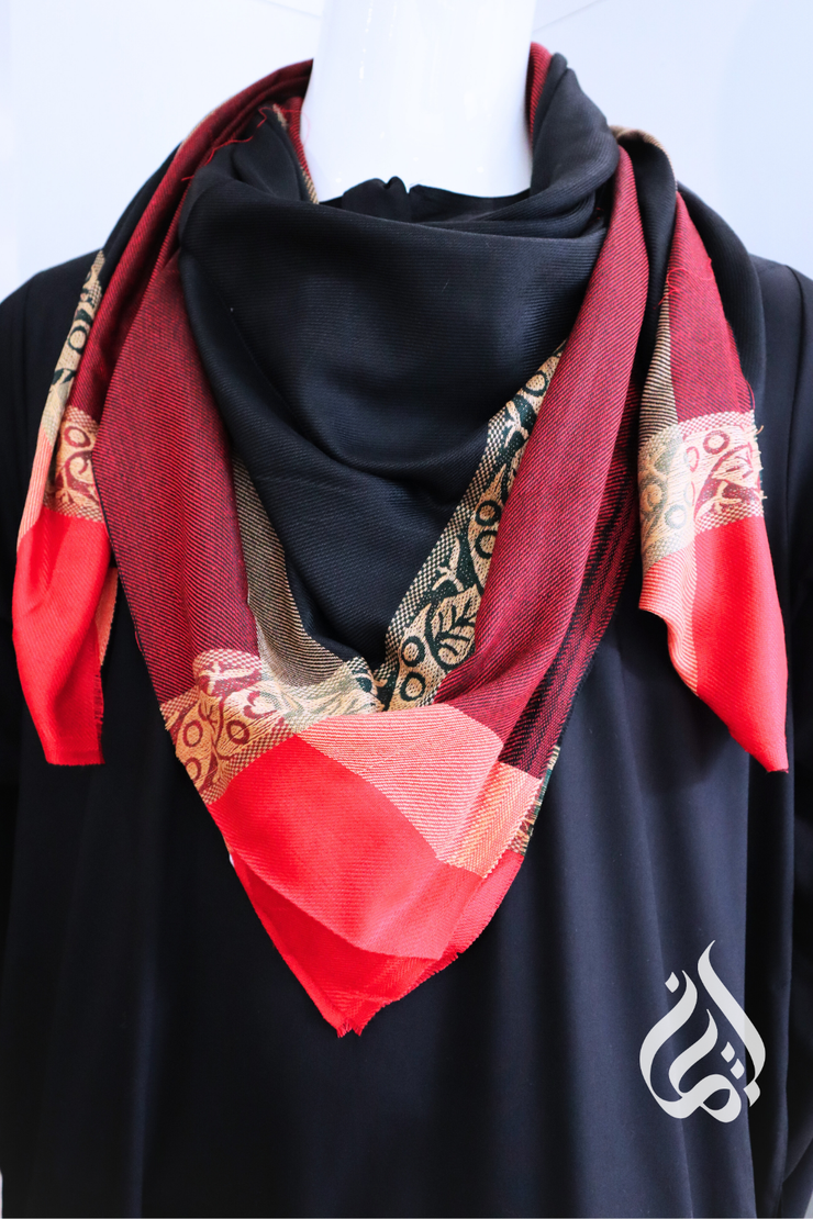 Kufiye Scarf (No Tassle) - Black Base