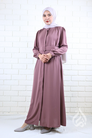 Classic Buttoned Dress - Mauve