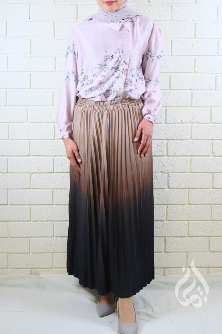 Ombre Pleated Skirt