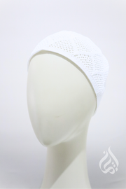 Mens Hand Knitted Cap - White