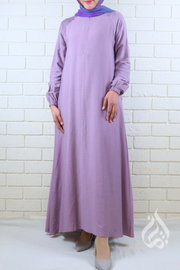 Plain Classic Dress - Lavender