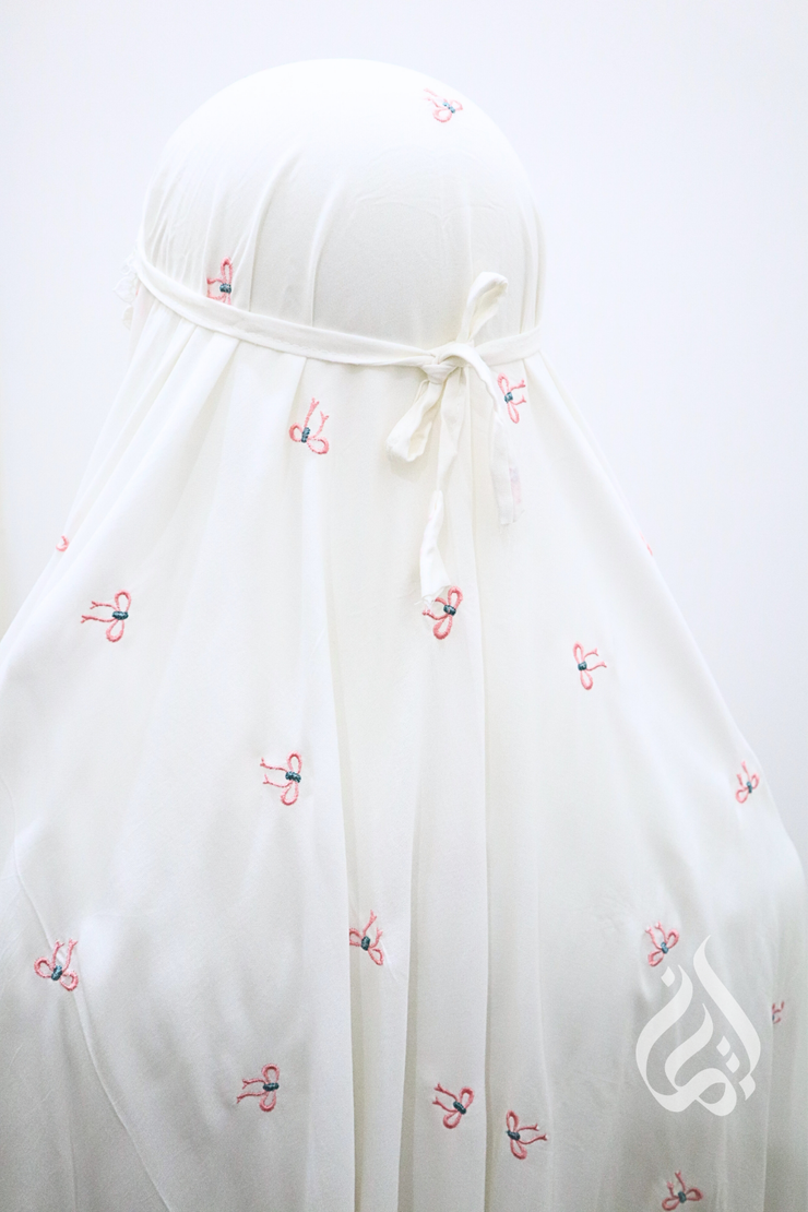 Cotton Prayer Outfit - Ribbon Embroidery (Multicolour)