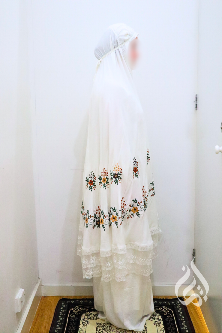 Cotton Prayer Outfit - Floral Lace