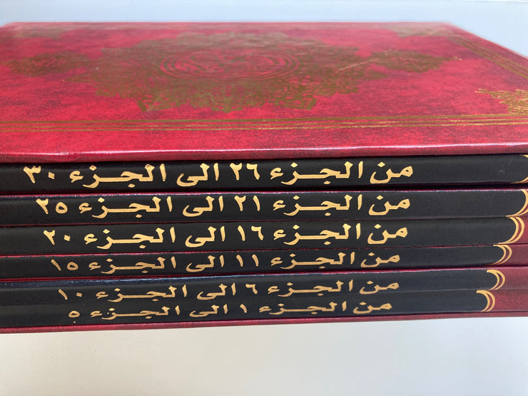 Holy Quran 17cm x 24cm (5 Juzus x 6 parts)