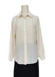 Crepe Buttoned Shirt - Cream