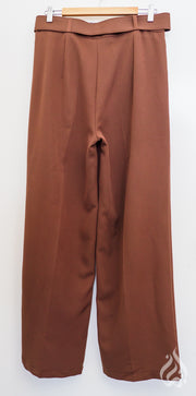 Belted Slack Pants - Chocolate Brown
