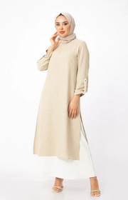 Two-piece Tunic Dress - Latte