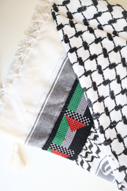 West Bank Classic B&W with Palestinian Flag - Made in Palestine