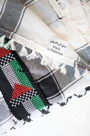 West Bank Classic B&W with Palestinian Flag - Made in Palestine