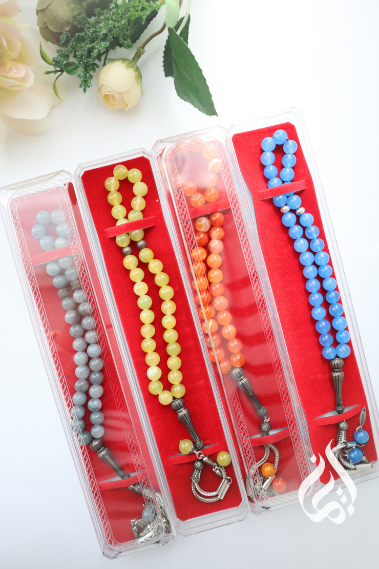 Glass Thikr Beads  (33) in Gift Box