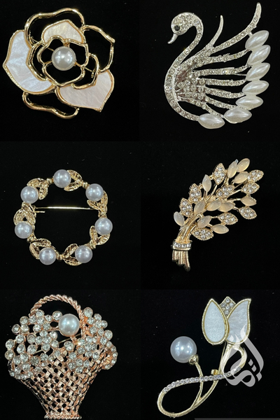 Jewelled Hijab Brooches