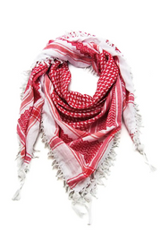 Red & White Hirbawi® Kufiyeh - Made in Palestine