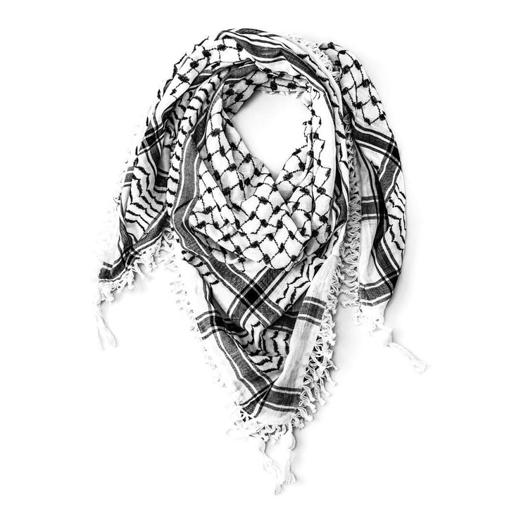 Black & White Hirbawi® Kufiyeh - Made in Palestine
