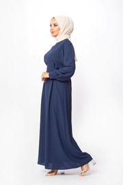 Cocoon Sleeve Dress - Navy Blue