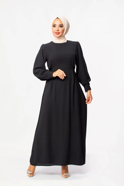 Cocoon Sleeve Dress - Black