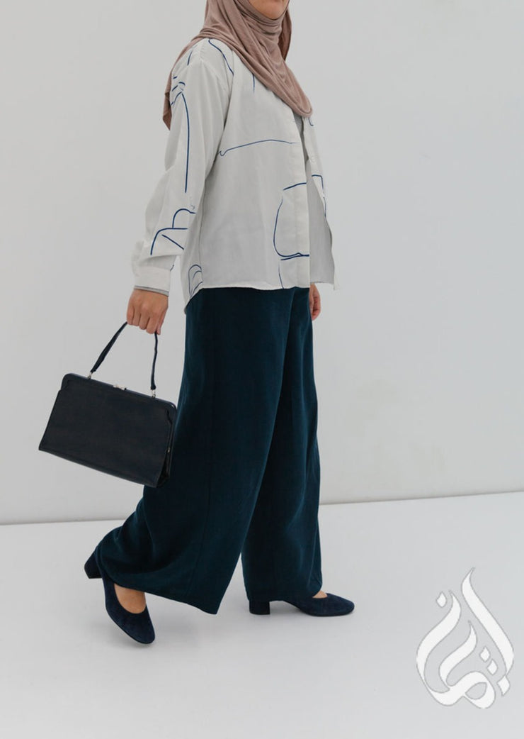 Classic Loose Fit Pants - Dawn Navy