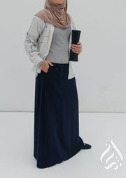 Classic Long Skirt - Navy Blue