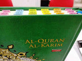 The Noble Quran with Word-by-Word Translation, Tajweed and Colour Coded with 200 Tags of Verses + 30 Tags of Juz- A4 Size (Large)