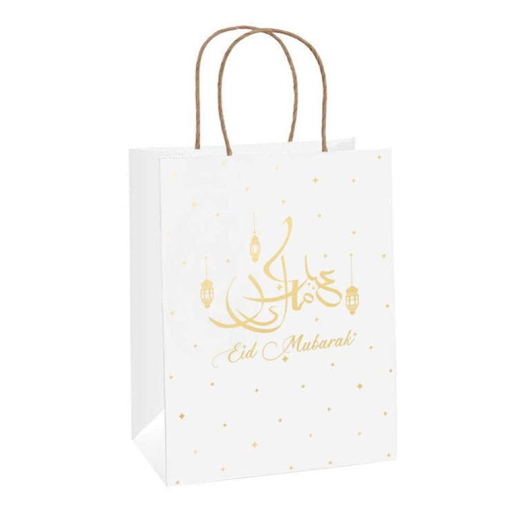 Gift Bag - White & Gold Eid Mubarak